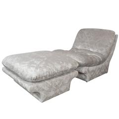 Modernist Curved Slipper Chair and Ottoman in the Manner of Vladimir Kagan 8