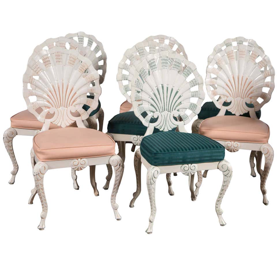 Set of Eight Shell Back Dining Chairs at 1stDibs