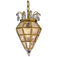 Rock Crystal Chandelier, Lantern Diamond Model by Alexandre VOSSION