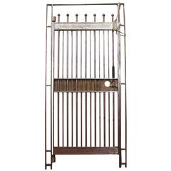 1920s Steel Bank Gate with Frame from a Manhattan Bank