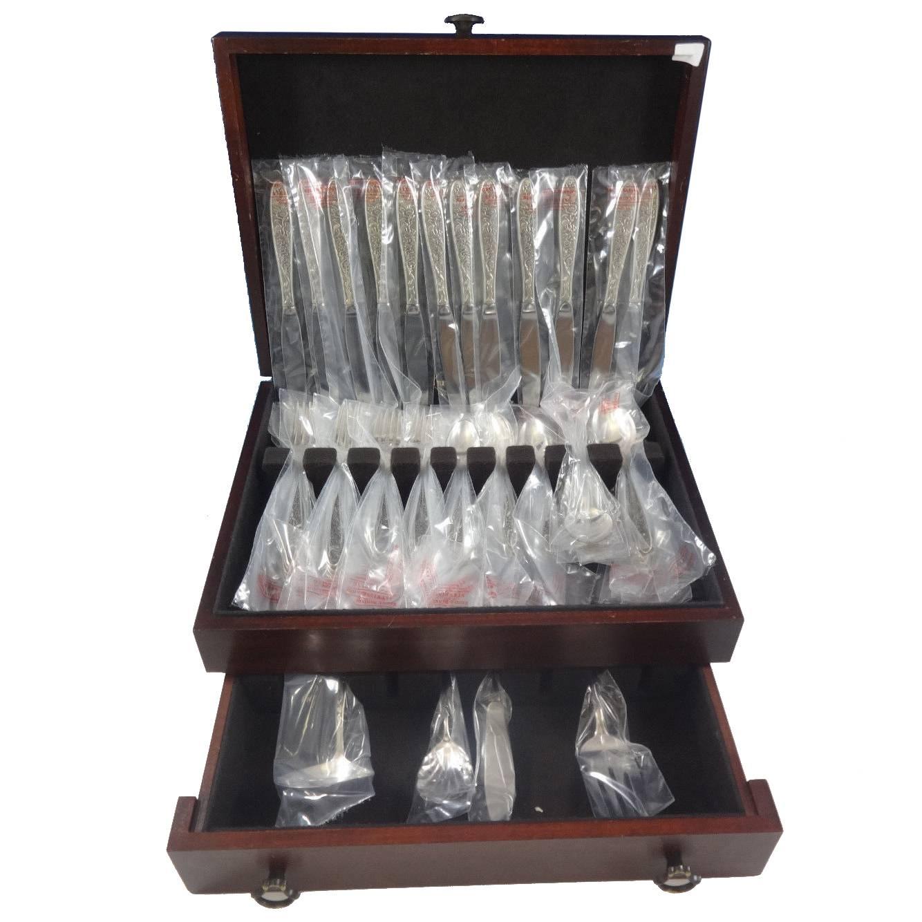 Tree of Life by Reed & Barton Sterling Silver Flatware 12 Set 64 Pcs New Birds