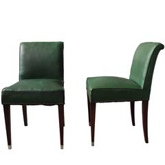 Set of Six Fine French Art Deco Dining or Side Chairs by Dominique