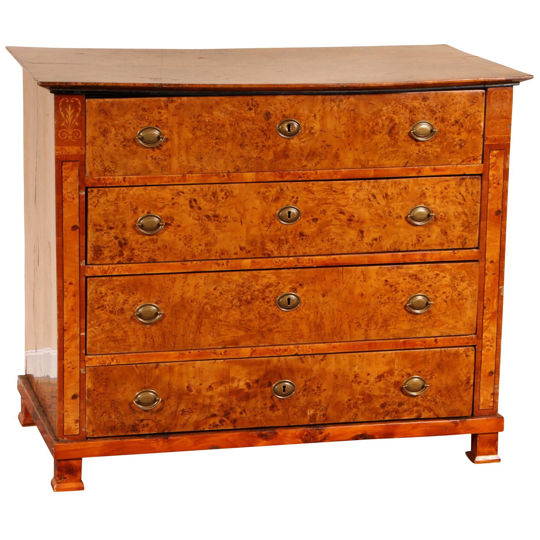 Burl Wood Chest Of Drawers At 1stDibs