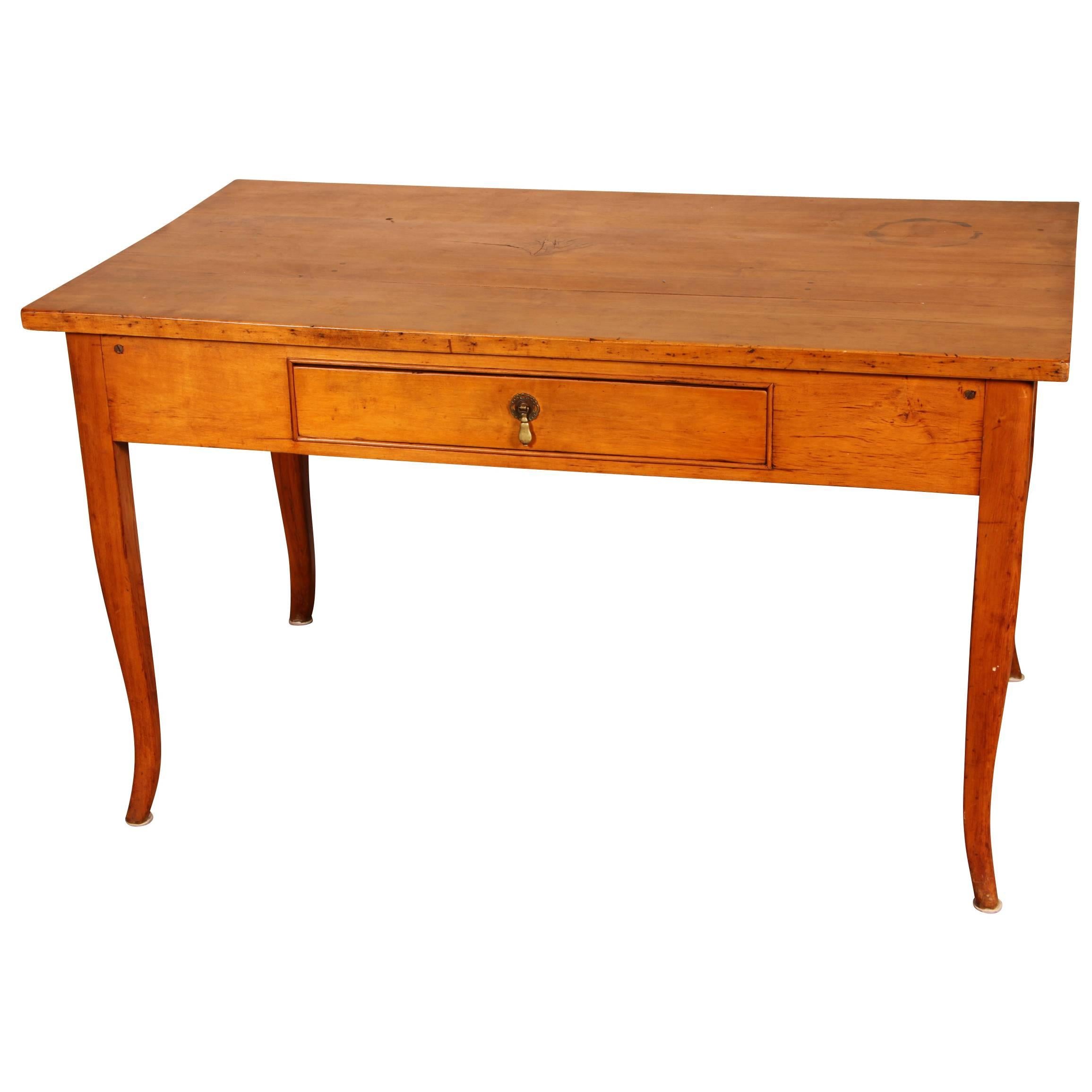 19th Century American Maple Work Table