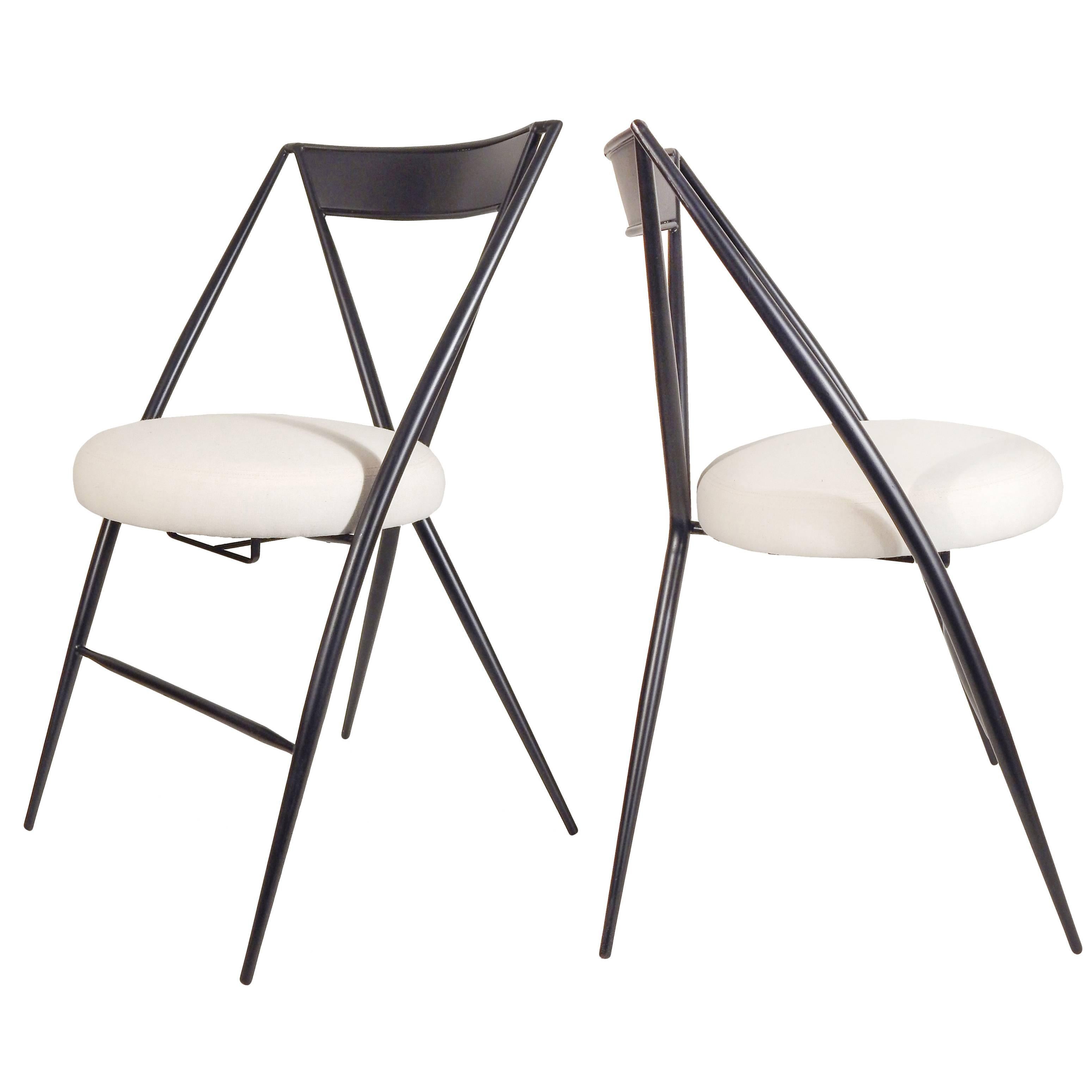 Pair of Mid-Century Modern Folding Chairs For Sale