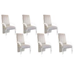 Set of Six Odyssey Chairs in Lucite by Lion in Frost