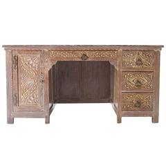 Beautifully Carved Arts & Crafts Desk from Belgium
