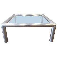 Aluminum and Glass Coffee Table by John Mascheroni 9