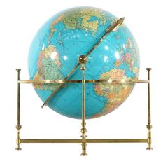 Retro Giant and Illuminated World Globe, Attributed to Maison Charles / Jansen