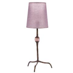 Rose Quartz Antique Brass Table Lamp