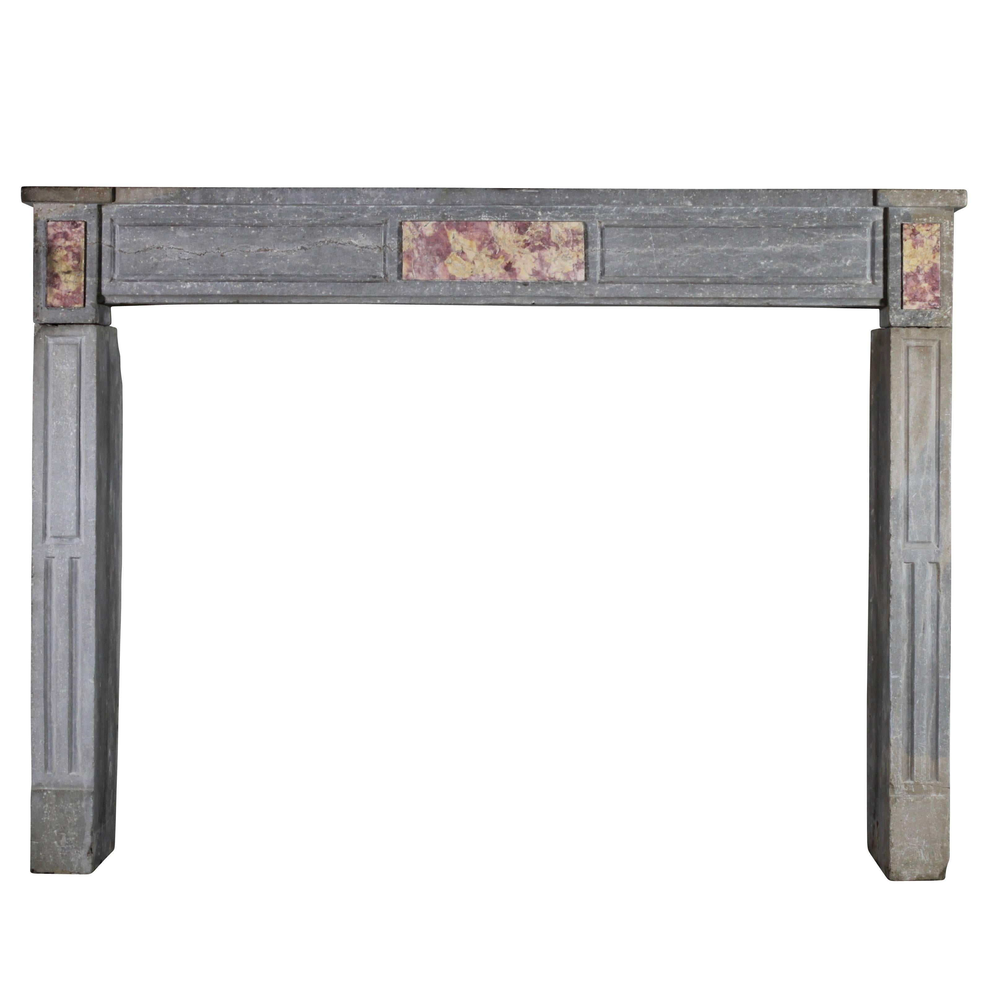 18th Century Classic Antique Fireplace Mantel with Marble