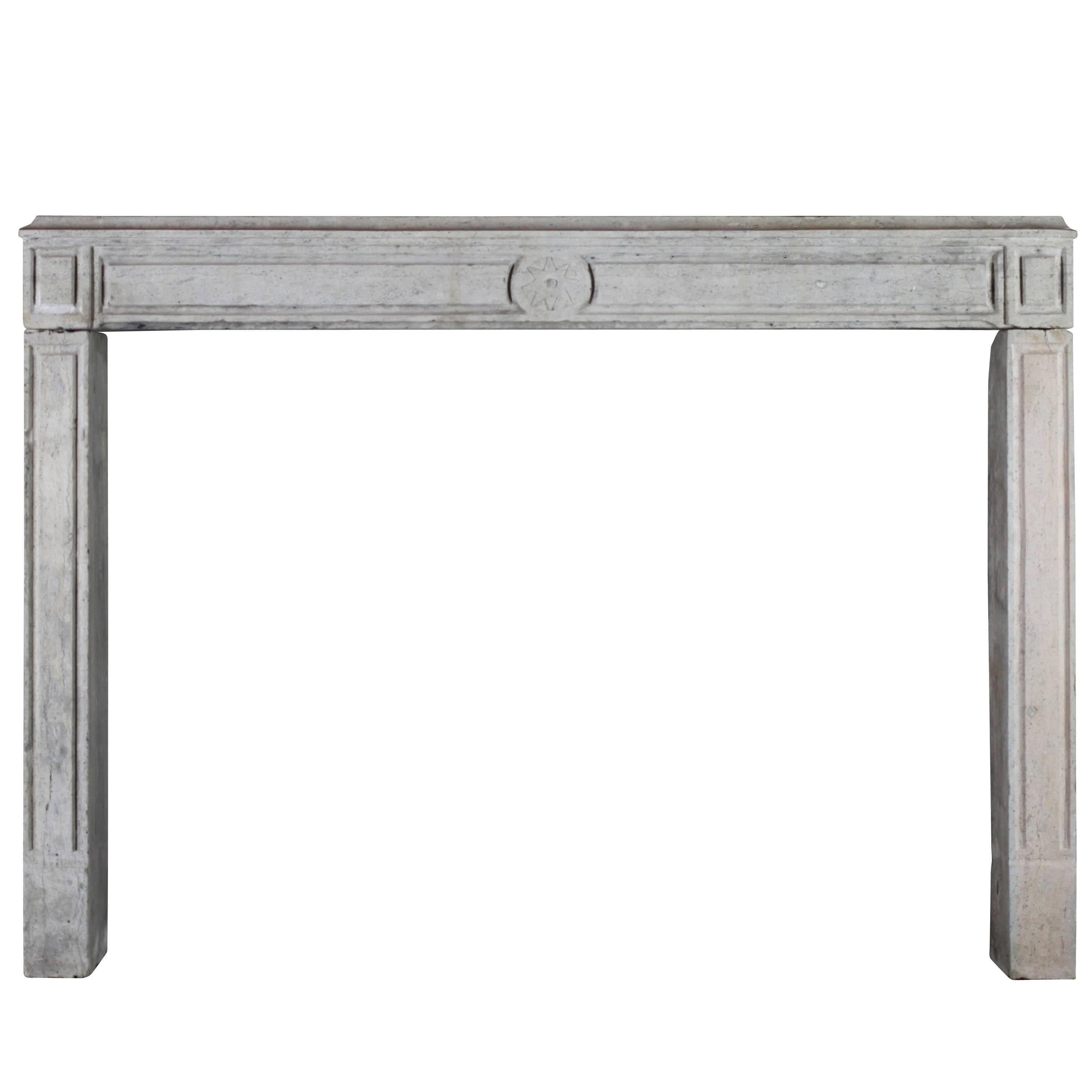 18th Century Blue Stone Classic Rustic Antique Fireplace Mantel For Sale