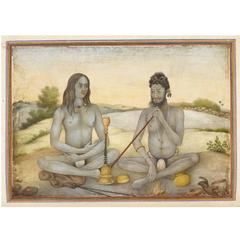 Kanphata Yogi Ascetic with His Disciple (Print edition 2016, Framed)