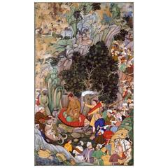 Emperor Akbar Seated under a Tree, (Print edition 2016, Framed)