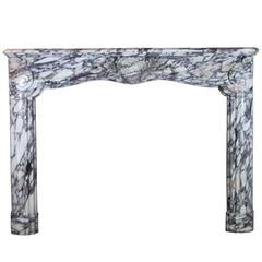 18th Century Original Antique Fireplace in Breche Violet Marble 9