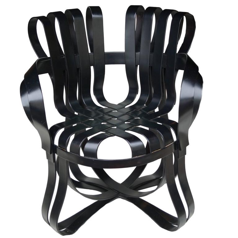 Cross Check armchair, Frank Gehry; Manufacturer: Knoll, New York, New York