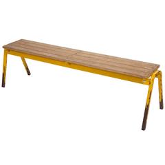 Vintage Industrial School Bench 1
