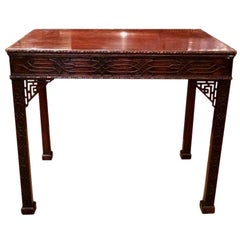 Georgian Chinese Chippendale Mahogany Occasional Table