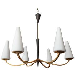 Lustre moderne français Lunel des années 1960