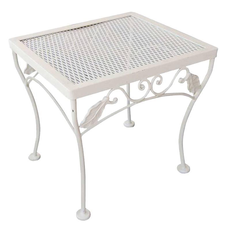 Woodard Mesh Steel Patio Side Table, circa 1950 For Sale at 1stdibs