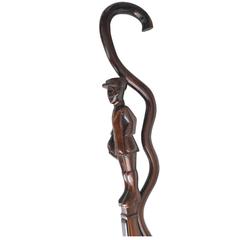 Colonial Mahogany Soldier Cane