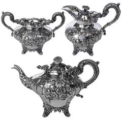 English Sterling Tea Set John Edward Terrey, circa 1839