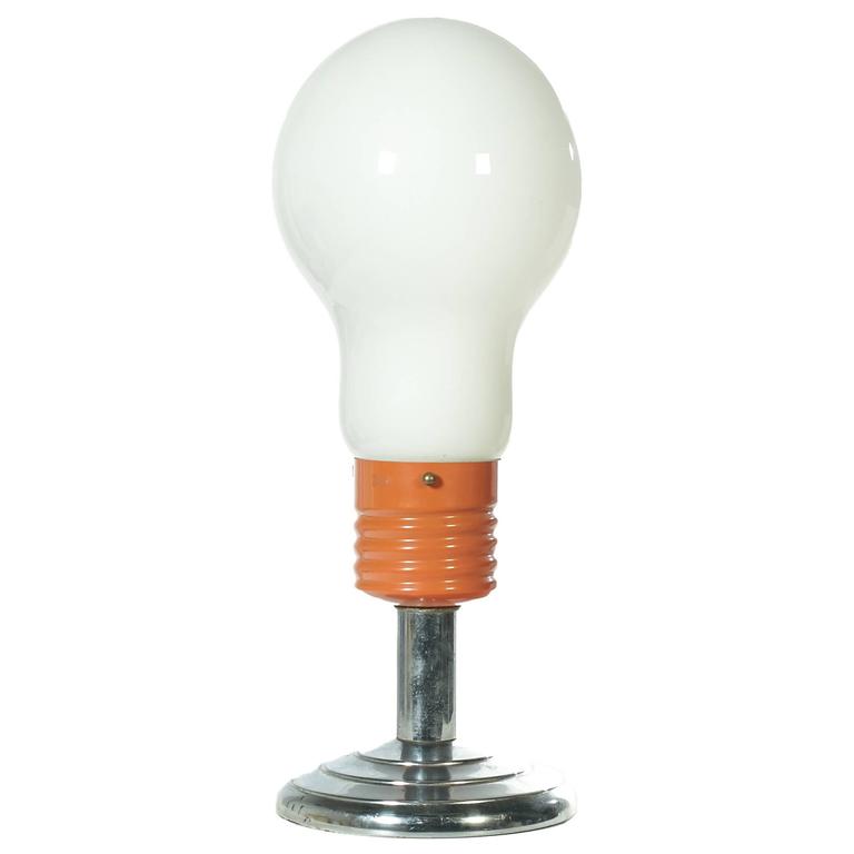 1960s Light Bulb Table Lamp On Chrome, What Light Bulb For Desk Lamp