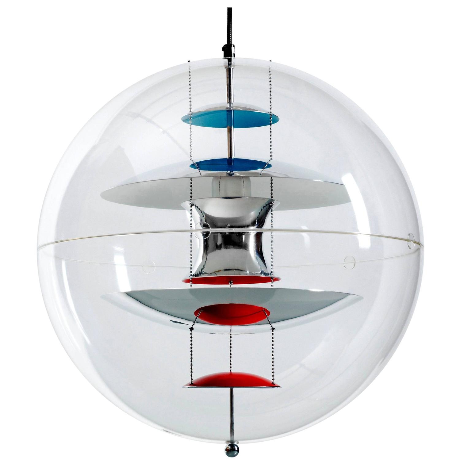 Original Mid-Century Modern Verner Panton VP Globe Pendant Light For