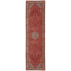 Vintage Tabriz Design Rug 18 x 5 ft large runner Persian traditional style 550 x 153 cm