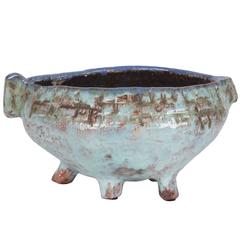 Pale Blue Glazed Ceramic Bowl by Juliette Derel 1