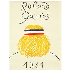 poster des Internationaux de France de tennis de Roland Garros 1981 par Eduardo Arroyo