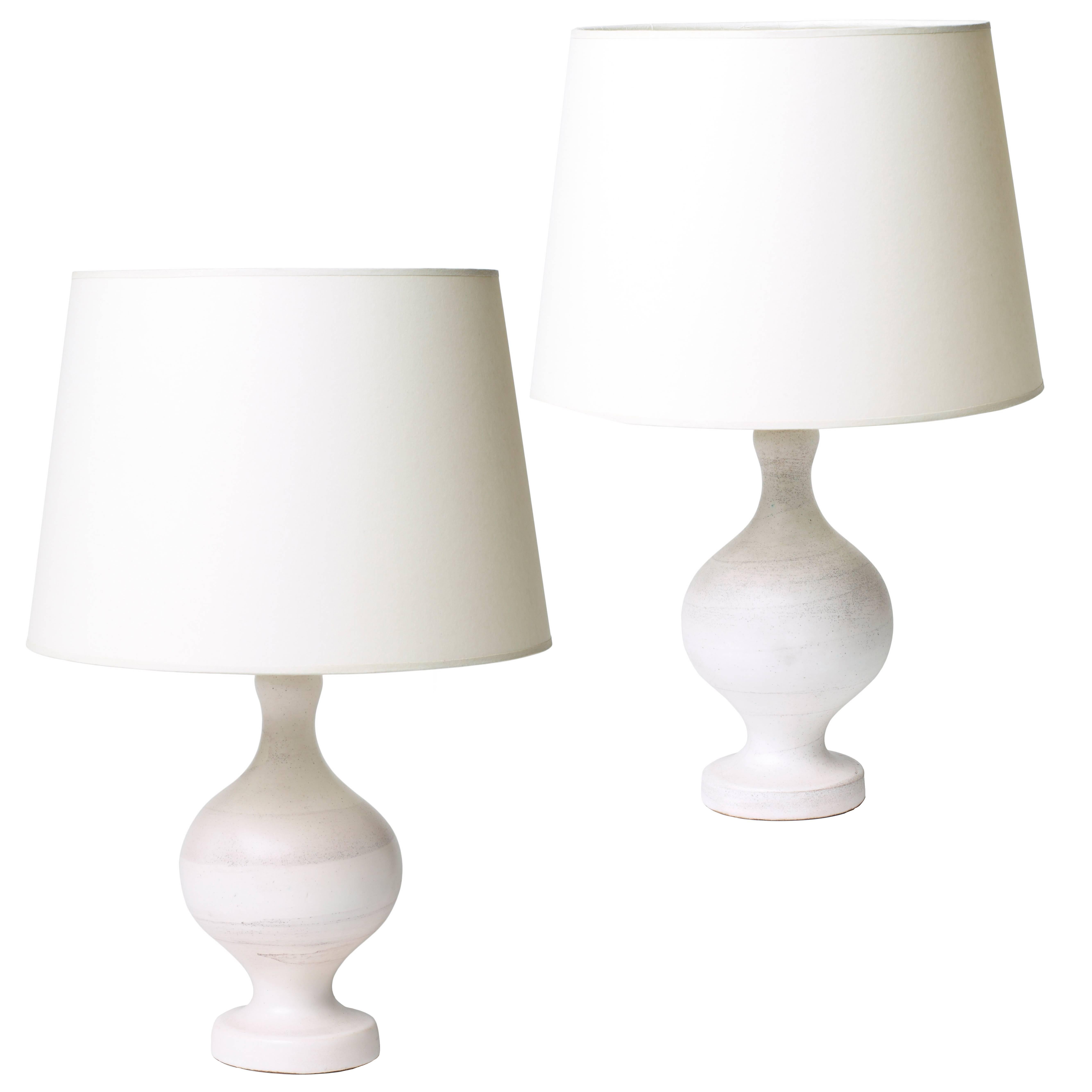 Pair of Lamps by Georges Jouve For Sale