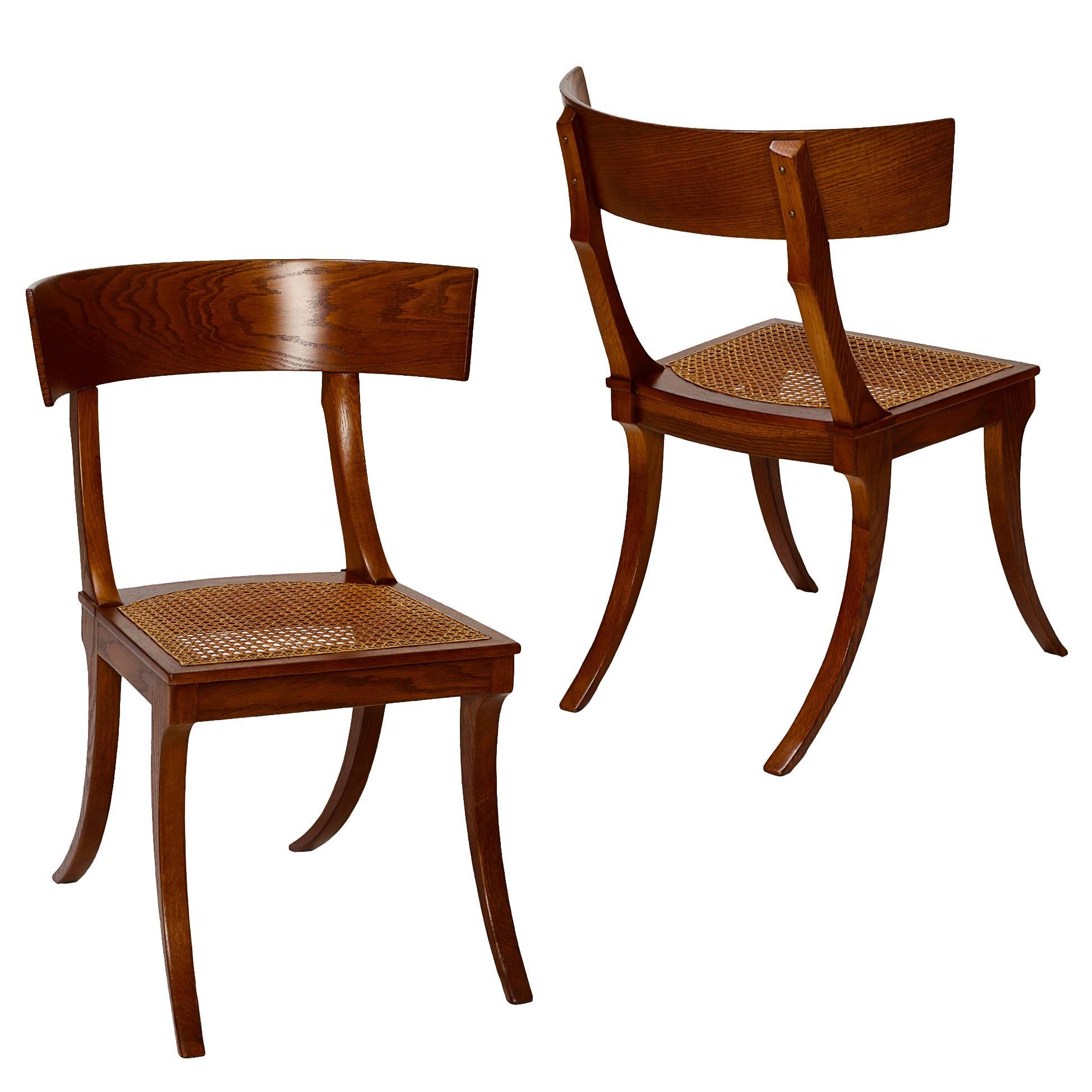 Pair of Danish 19th Century Neo-Antique Klismoi in Oak For Sale