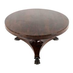 19th Century Rosewood Regency Single Pedestal Tilt Table, circa 1800