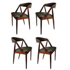 Set of Four Kai Kristiansen Dining Chairs in Palisander