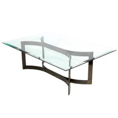Mid-Century Modern Solid Bronze Coffee Table Base 