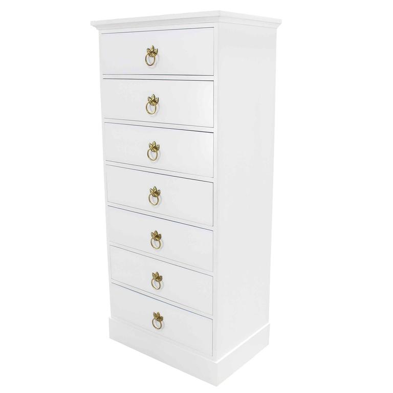 Tall Seven Drawer Lingerie Chest By Grosfeld House For Sale At 1stdibs