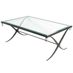 Curvaceous X-Base Bronze Coffee Table