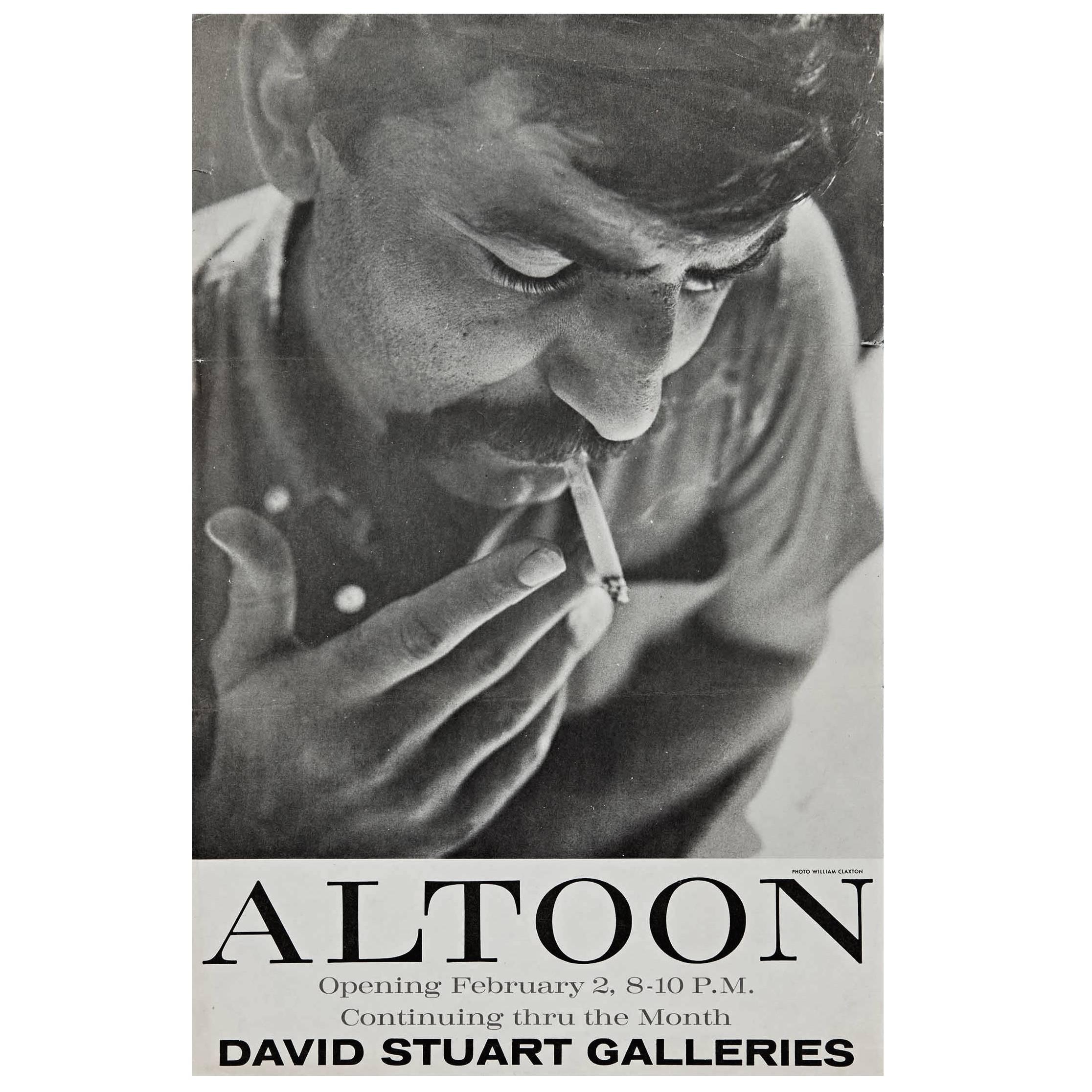 Very Rare John Altoon Poster Photographed by William Claxton For Sale