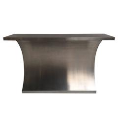 Stunning 1970's Stainless Steel Dry Bar or Console in the style of Rizzo, Crespi