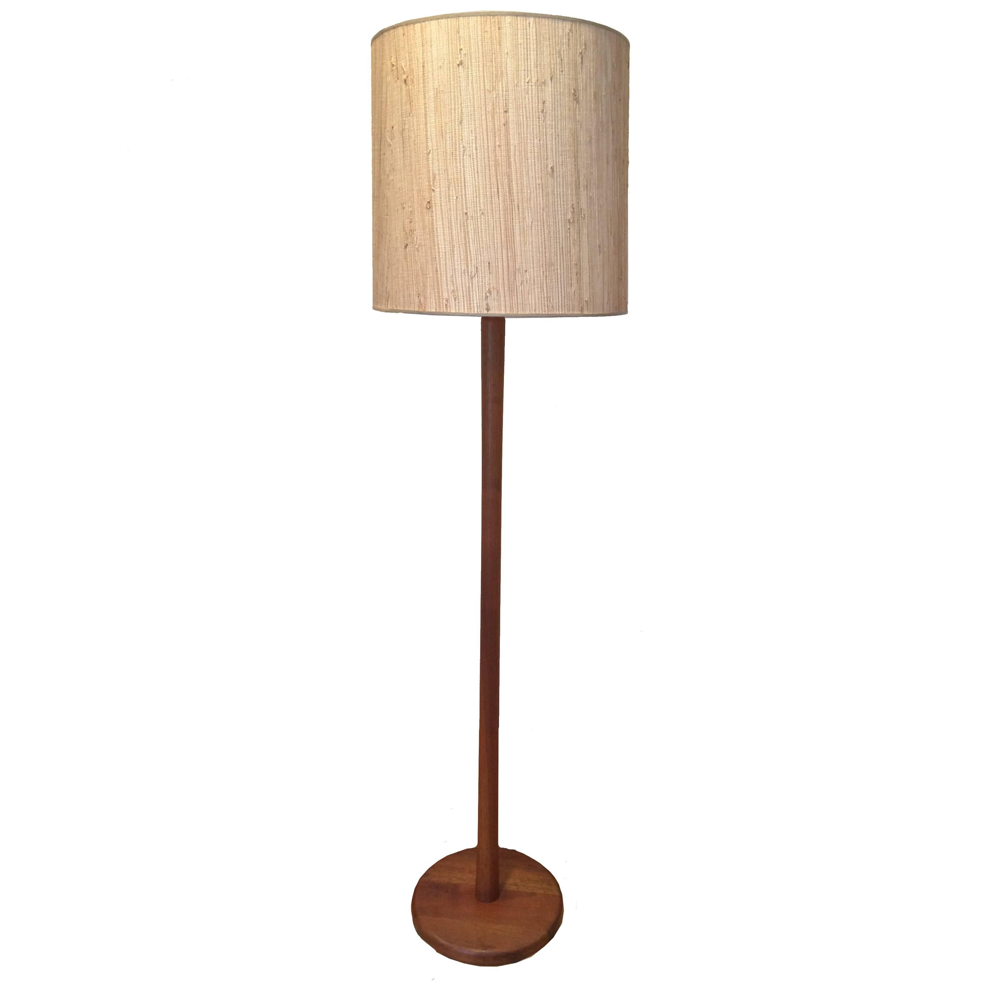 Mid-Century Modern Walnut Floor Lamp by Martz