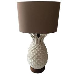 Single Ceramic lamp in the shape of pineapple 60's Italian