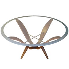 Rare Coffee Table in Gio Ponti Style, Italy, 1950s