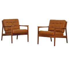 Pair of Lounge Easy Chairs by Folke Ohlsson by DUX
