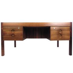 Danish Modern Rosewood Executive Desk, by Christian Linneberg