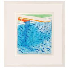 David Hockney, Pool Made with Paper and Blue Ink for Book, 1980