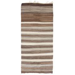 Striped Mid-Century Turkish Kilim Runner 5
