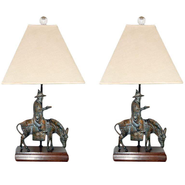 Bronze Table Lamps by Frederick Cooper For Sale
