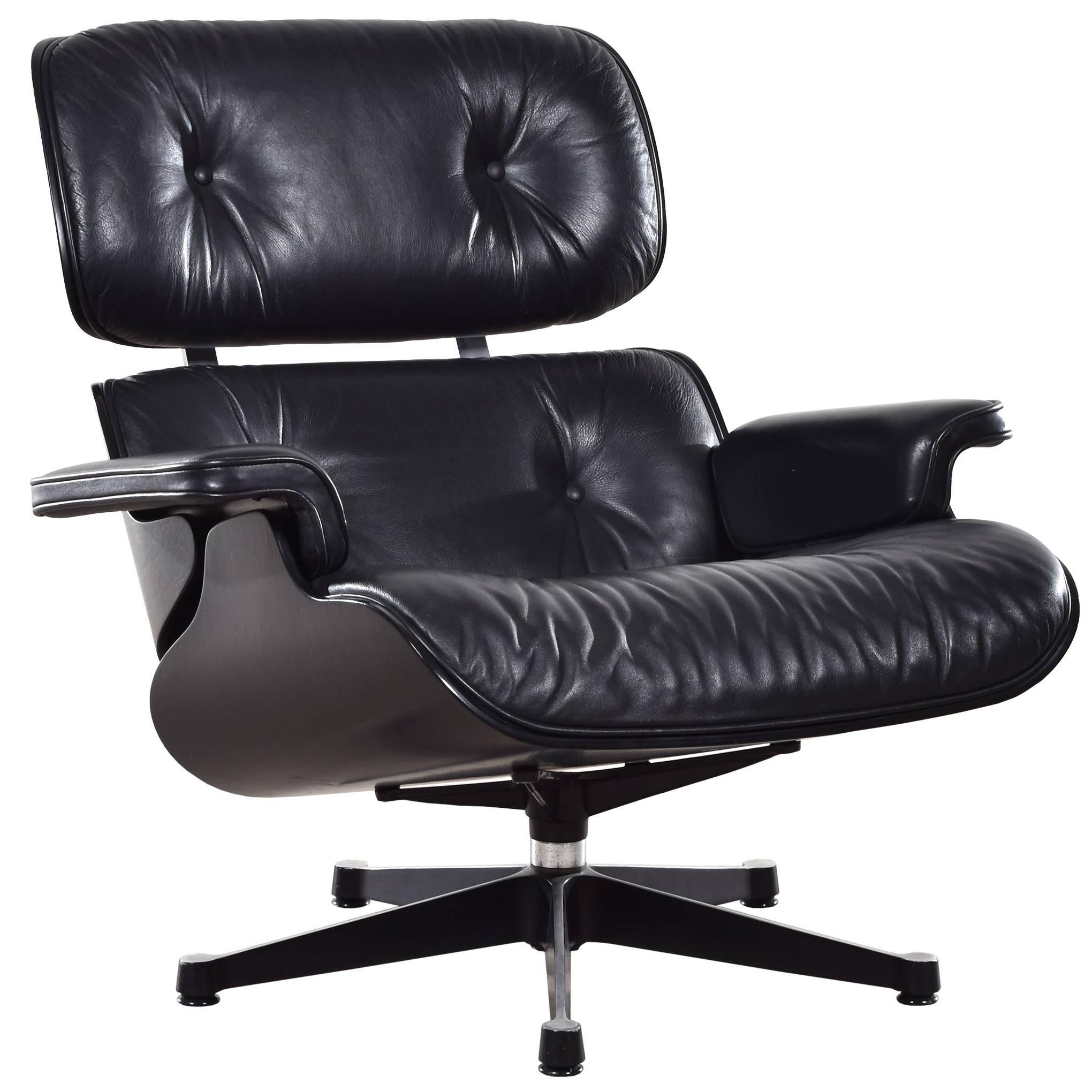 Eames Black Lounge Chair for Vitra