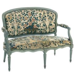 Louis XVI Settee, France, 18th Century, with Needlepoint Tapestry